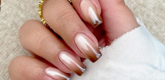 Trending Nails for January 2025: Chrome Cocoa Ombré Nails