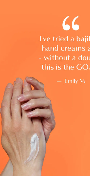 Anti Aging Hand Cream on hands