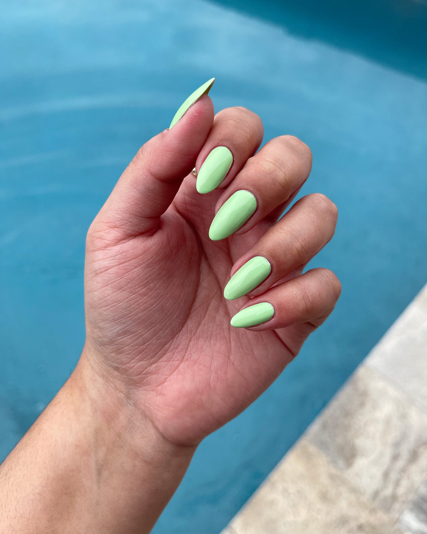 Mint acrylic deals nails