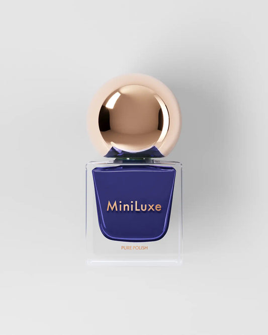 MiniLuxe clean nail polish Freedom blue bottle