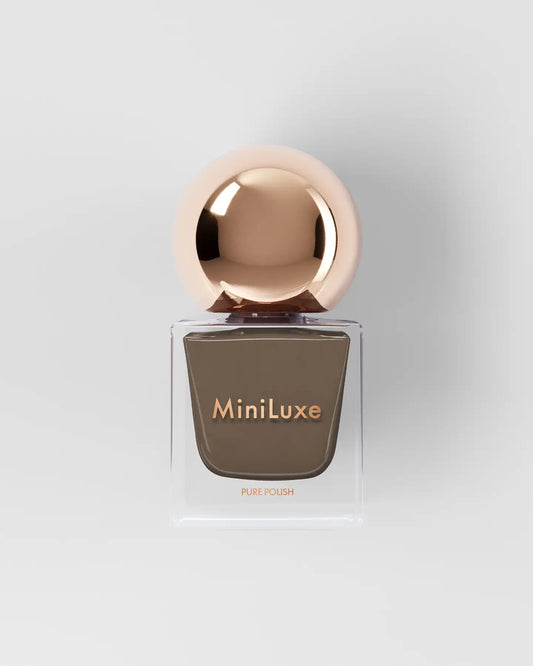 MiniLuxe clean nail polish Fudgesicle brown bottle